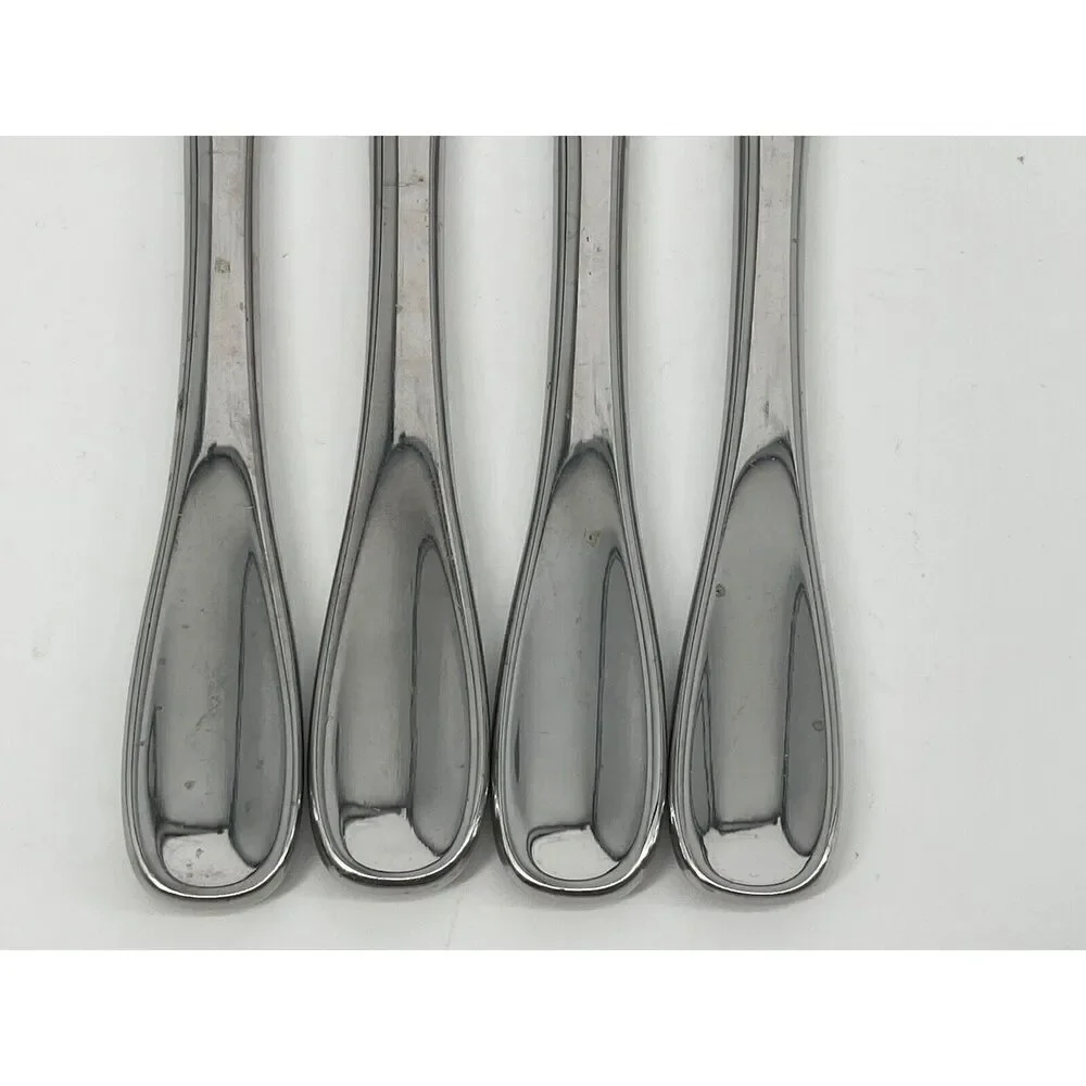 Oneida Stainless Dinner Knife 9 1/2” VOSS Glossy Concave Handle Set Of 4